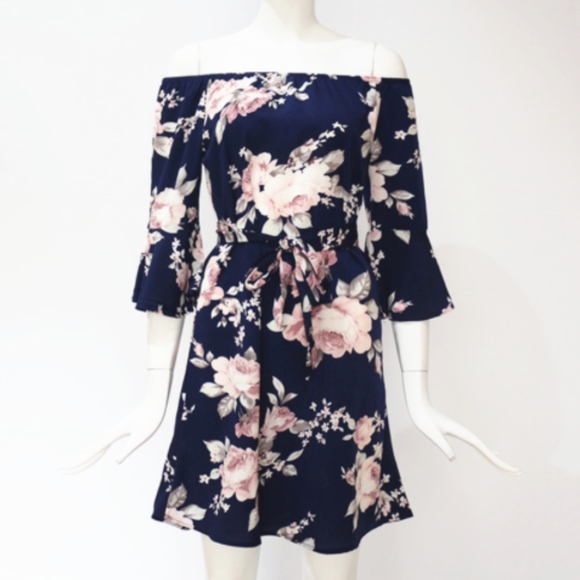 Sexy Off Shoulder Summer Dress Boho Style - Picture 3 of 6